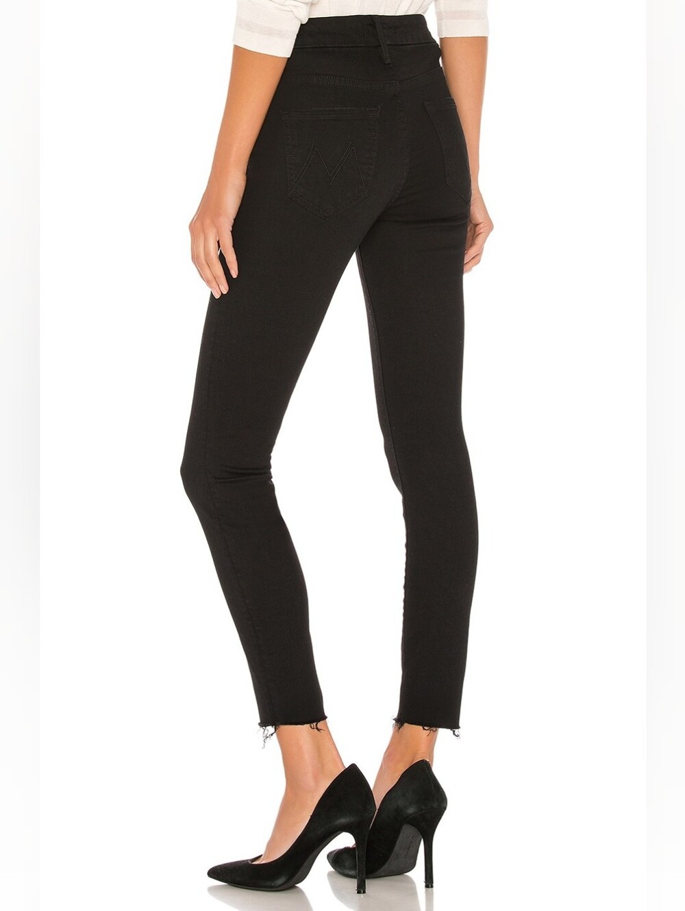 MOTHER Locker Ankle Fray Blackbird Jeans 27